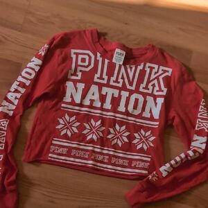 Victoria's Secret PINK Red Graphic Tee